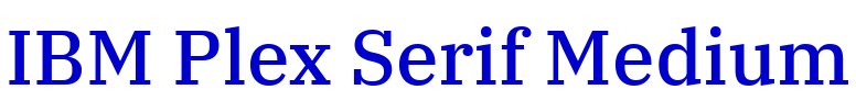 IBM Plex Serif Medium шрифт